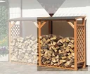 Erweiterungselement zu Kaminholzregal "Speyer" honigbraun