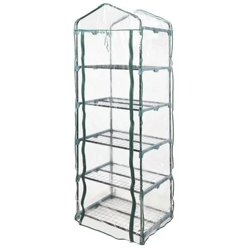 "FLO Rechteckiges Gewächshaus mit 5 Schichten - Gewächshaus - PVC - 69x49x200 cm image"