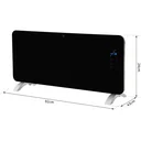 Heizgerät Heizkörper Stand- oder Wandgerät Timer mit Fernbedienung 1000/2000W Schwarz