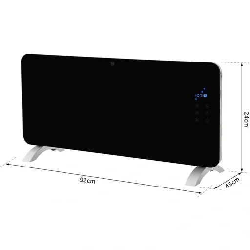 "Heizgerät Heizkörper Stand- oder Wandgerät Timer mit Fernbedienung 1000/2000W Schwarz image"