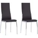 Esszimmerstühle 2-Sitzer Kunstleder braun