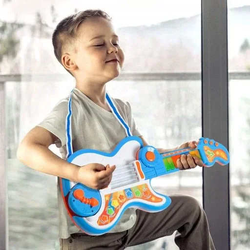 "4 in 1 Gitarre Musikinstrument Klavier Trommel image"