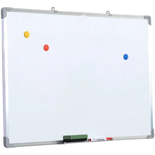 "Whiteboard Magnettafel mit Alurahmen mit Zubehör 90x60cm image"
