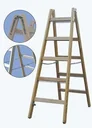 Sprossen Doppelleiter 2 x 7 Holz
