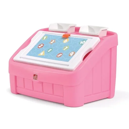 "2-In-1 Toy Box & Art-Mitglied (Pink) image"