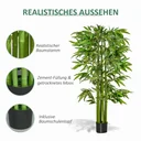 künstliche Pflanzen groß 160 cm Bambus Kunstpflanze Zimmerpflanze Büropflanze Kunststofftopf für drinnen und draußen