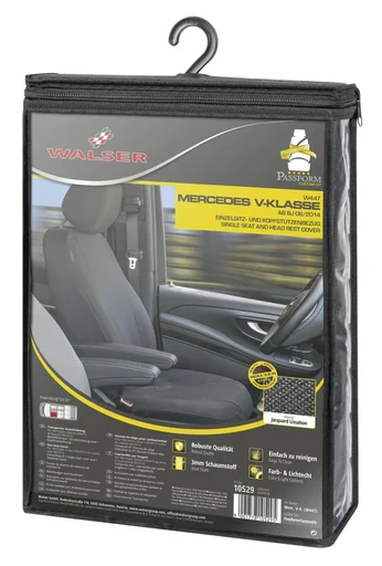 "Passform Sitzbezüge Mercedes V-Klasse 477 für Einzelsitz Fahrer mit Armlehne innen aus Stoff ab BJ 06/2014 - heute image"