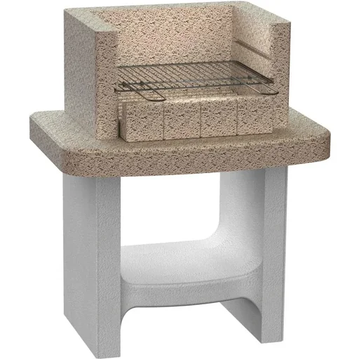 "Holzkohlegrill mit Schornstein aus Beton image"