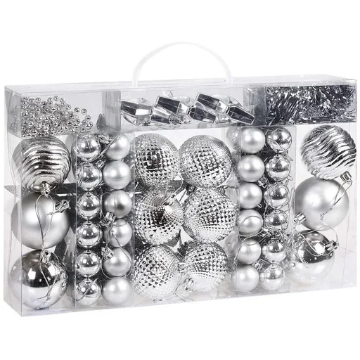 "Christbaumschmuck - Christbaumschmuck - Silber - 66 St. image"