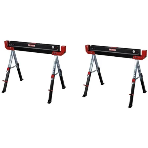 "Sägebock Werkbank - Höhenverstellbar - Zusammenklappbar - 590kg - 2er Set image"