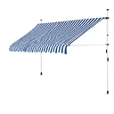 Klemmmarkise blau/weiß 300cm