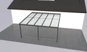 Terrassendach Premium, anthrazit, 5100 x 5060 mm - Polycarbonat Stegplatten 16 mm, opal