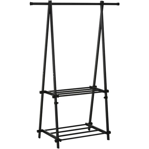 "Garderobe mit Schuhablage, schwarz image"