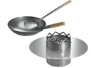WOK N BBQ Komplettpaket - für Kugelgrill (47cm) inkl. Stahlwok, Ablagering und Woklöffel