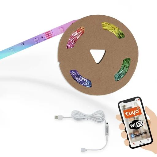 "USB SMART Wifi + Bluetooth RGB-LED Flexband, 5m, APP-Steuerung, 150 RGB-LEDs image"