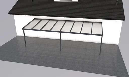 "Terrassendach Premium, anthrazit, 8125 x 3060 mm - Polycarbonat Stegplatten 16 mm, klar image"