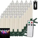 LED-Weihnachtsbaumkerze 30x mit Fernbedienung Multicolor