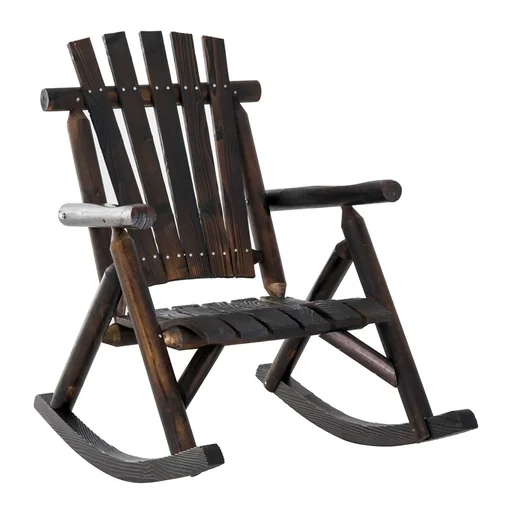 "Schaukelstuhl mit Armlehne dunkelbraun image"