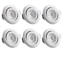 LED-Downlight Krog 6 Stück weiß