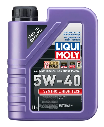 "Vollsynthetisches Leichtlaufmotorenöl, Synthoil High Tech 5W-40, 1 Liter image"