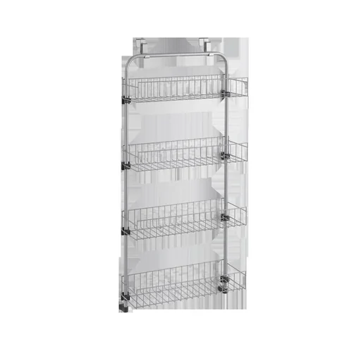"Tür-Regal, 4 Ablagen "Baskets@Door", Silberfarben image"