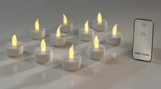 LED Teelichter mit Fernbedienung - 10 Stück