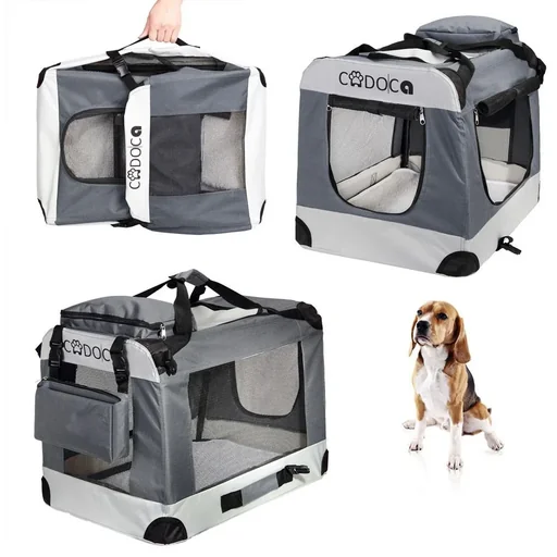 "Hundetransportbox XL 82 x 59 x 59cm grau image"