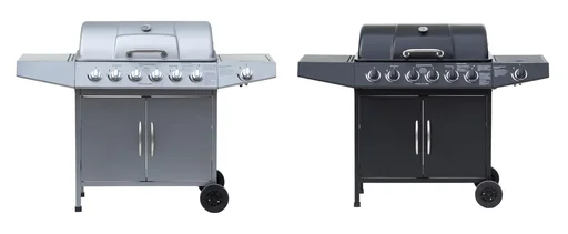 "Gasgrill "Dayton" 6 Hauptbrenner + 1 Seitenbrenner, silber image"