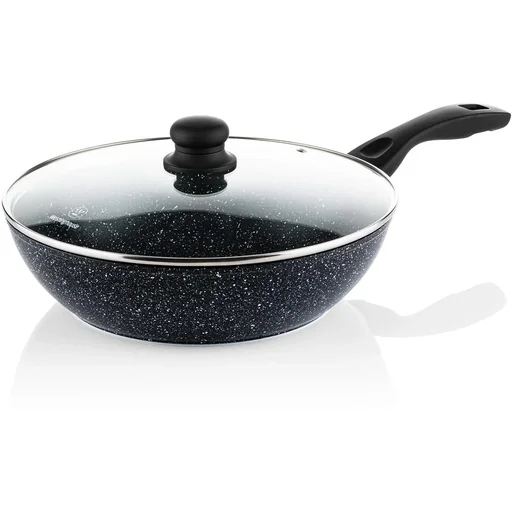 "Wok-Pfanne Ø30 cm (12,5") Schwarzer Marmor image"
