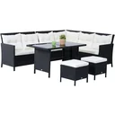 Polyrattan Sitzgruppe als 18-teiliges Set