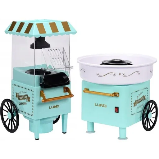 "Zuckerwattemaschinen-Set mit Zuckerwattemaschine 450W und Popcornmaschine 1200W image"