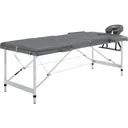Massageliege 3 Zonen 186x68 cm Aluminiumrahmen anthrazit