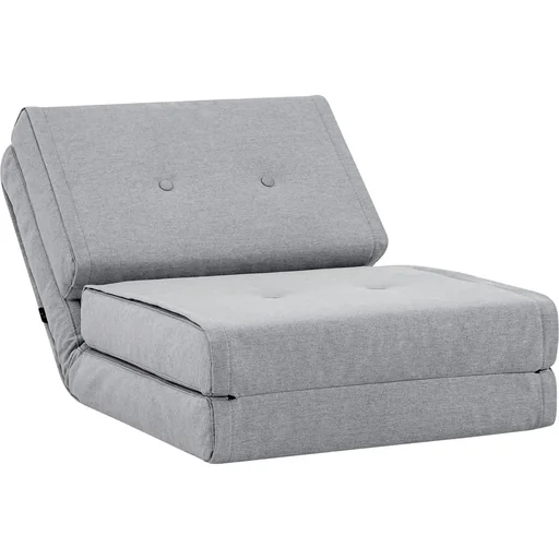 "Zusammenklappbares Bodensofa mit Leinenbezug, hellgrau, 61 x 73 x 58 cm image"