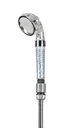 Duschkopf Outdoor 8cm transparent/chrom mit Mineralkugeln