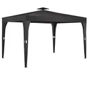 Pavillon anthrazit 3x4m geflochten
