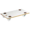 Transporthilfe MM 1319, 57,5 x 30 x 10 cm, harte Rollen Ø 63 mm, Gleitlager, Tragkraft 200 kg, MDF beschichtet