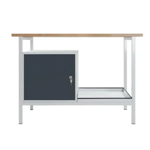 "Werkbank Eko, 1 Tür, RAL 7035/7016, L1200xB600xH825mm image"