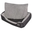 Hundebett mit Kissen Größe M schwarz