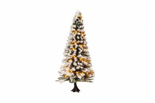 "Beleuchteter Weihnachtsbaum, verschneit, mit 30 LEDs, 12 cm hoch image"