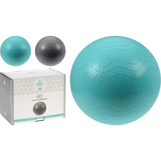 "Yoga-Ball/Fitness-Ball - mit Pumpe - 65 cm - Blau image"