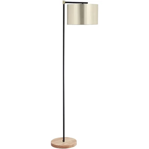 "Stehlampe Wohnzimmer Stehleuchte 40W moderne Standleuchte mit E27 Fassung Stoffschirm für Schlafzimmer Büro elegant Gold image"