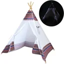Tipi Zelt Farbe LED Multi / Weiß