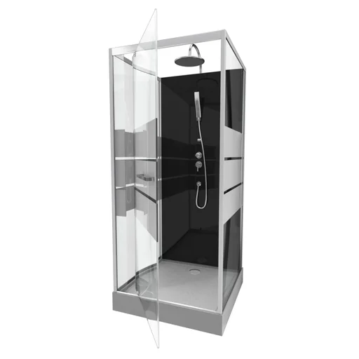 Komplettdusche Fertigdusche 90 x 90 x 225 cm