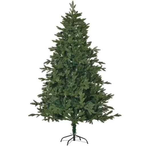 "künstlicher Weihnachtsbaum 1,8 m Christbaum Tannenbaum PVC PE Metall Grün Ø90 x 180 cm image"
