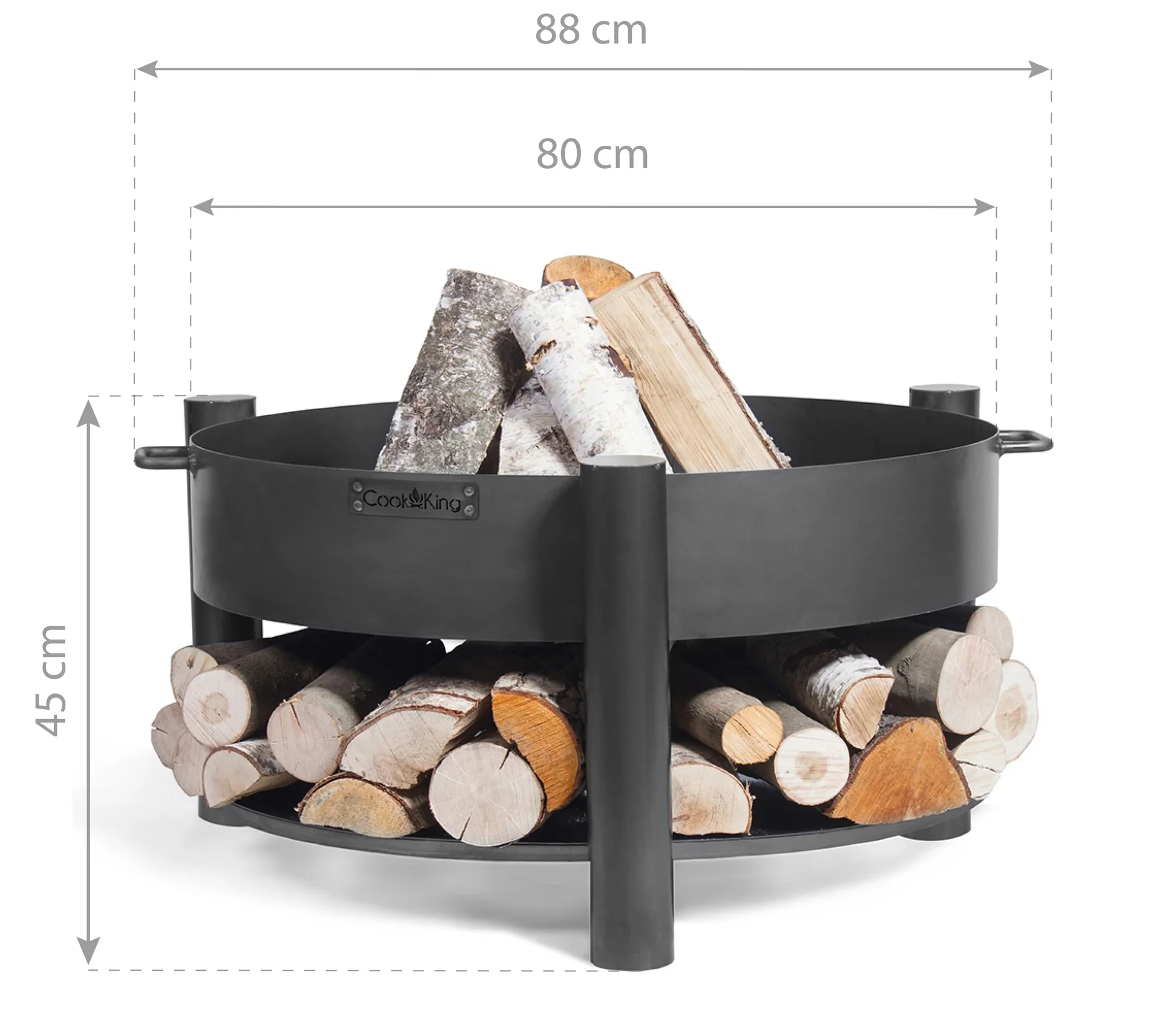 "CookKing Feuerschale Montana 80, inklusive Holzlager image"
