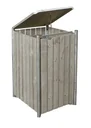 Mülltonnenbox 1-fach, Holz natur grau, für 240 l Tonnen