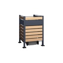 Westmann Mülltonnenverkleidung Planum 1er 120 cm holzoptik (1× 240 L)