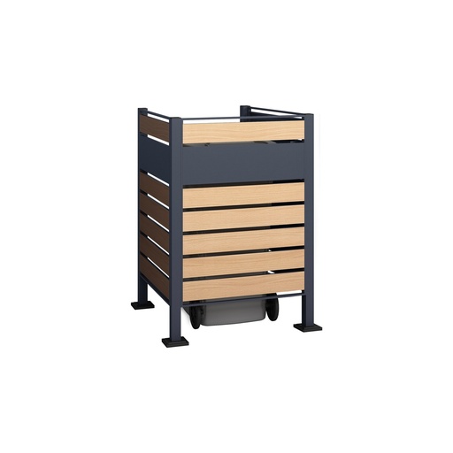 "Westmann Mülltonnenverkleidung Planum 1er 120 cm holzoptik (1× 240 L) image"
