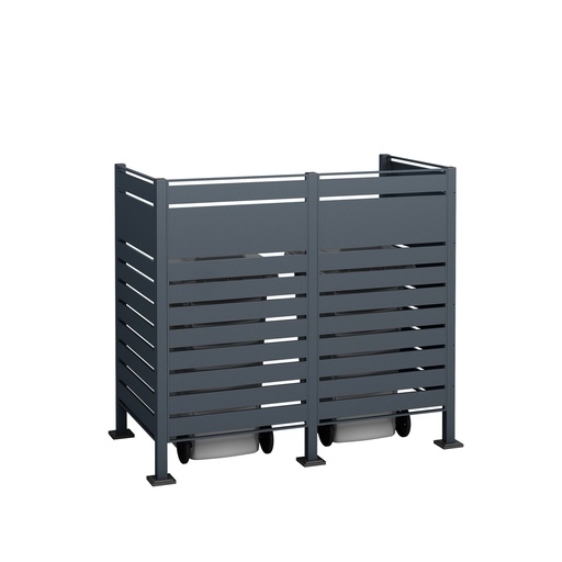 "Westmann Mülltonnenverkleidung Planum 2er 150 cm anthrazit (2× 240 L) image"