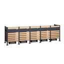 Westmann Mülltonnenverkleidung Planum 5er 120 cm holzoptik (5× 240 L)